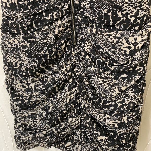 NWT H&M Ruched Animal Print Mini Cocktail Dress - Picture 7 of 10